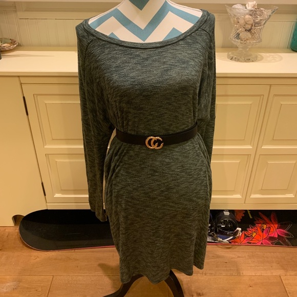 Alya Dresses & Skirts - NWOT Alya Green Sweater Dress Size L